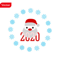 funny Christmas greetings card Funny Santa Claus. vector illustration isolated illustration eps10