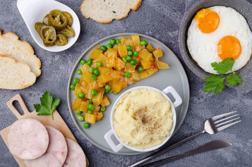 Breakfast serving concept.