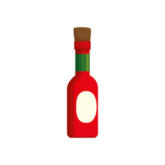 delicious sauce in bottle isolated icon vector illustration design