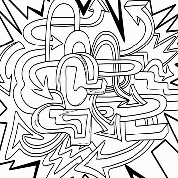 graffiti colored pattern quality illustration for your design