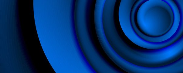 Vector 3d style abstract swirl circles, modern techno digital trendy abstract background. Vector Illustration For Wallpaper, Banner, Background, Card, Book Illustration, landing page