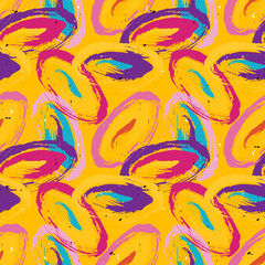 Bright abstract geometric seamless pattern in graffiti style. Quality illustration for your design