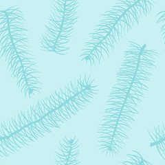 blue Fir branch seamless pattern. Winter design for holiday greeting cards and invitations of the Merry Christmas and Happy New Year, winter holidays.