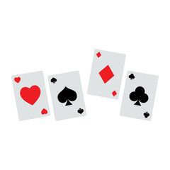 Suit of playing cards. Vector illustration symbols isolated on white background. playing card casino icon vector symbol