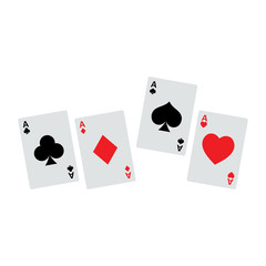 Suit of playing cards. Vector illustration symbols isolated on white background. playing card casino icon vector symbol