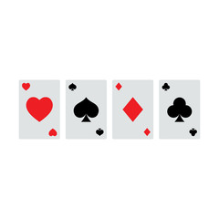 Suit of playing cards. Vector illustration symbols isolated on white background. playing card casino icon vector symbol