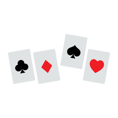 Suit of playing cards. Vector illustration symbols isolated on white background. playing card casino icon vector symbol