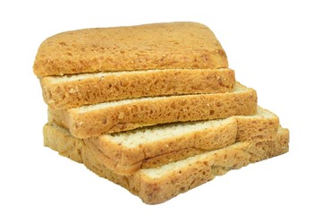 toast wheat bread sliced isolated on white background,some white bread slices pile up on white background,Sliced white bread,Slices of wheat bread isolated on white,Whole wheat bread and sandwich brea