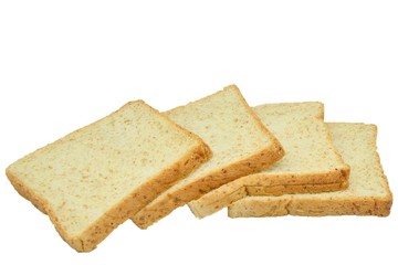toast wheat bread sliced isolated on white background,some white bread slices pile up on white background,Sliced white bread,Slices of wheat bread isolated on white,Whole wheat bread and sandwich brea