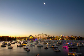 Sunset over Sydney on New Year's Eve