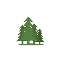 Pine tree icon design template vector isolated