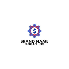 logo dollar contruction with sniper icon design vector 