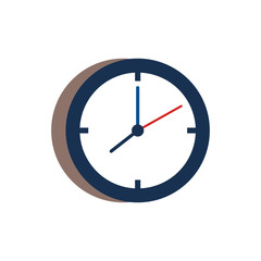 clock wall time isolated icon vector illustration design