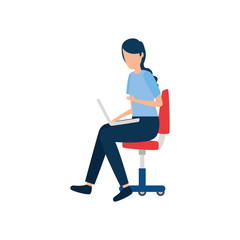 Businesswoman design, Woman business management corporate job occupation and worker theme Vector illustration