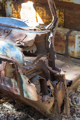 abandoned old car detail