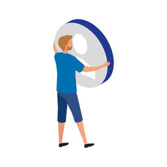 Avatar man design, Digital technology communication social media internet and web theme Vector illustration