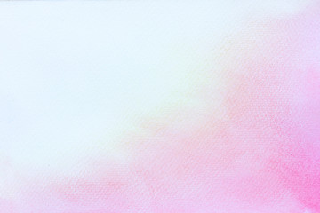 Abstract pink watercolor on white background.The color splashing in the paper.It is a hand drawn.