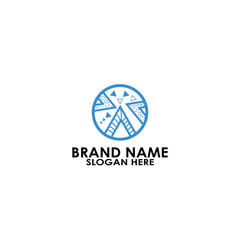 logo circle abstrac line and shape vector design