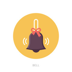 Bell icon vector flat style illustration