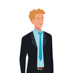 businessman elegant avatar character icon vector illustration design