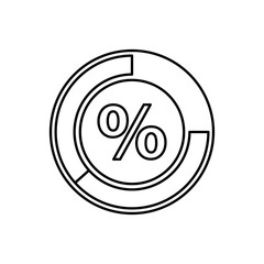 percent symbol pin isolated icon