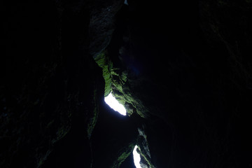 cave inside the Raudfeldsgja Gorge