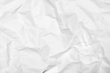 White crumpled paper texture background.	
