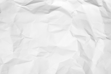 White crumpled paper texture background.	