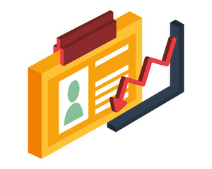 financial statistics graphic isolated icon