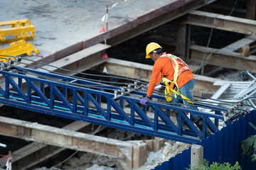 A construction worker in workplace.