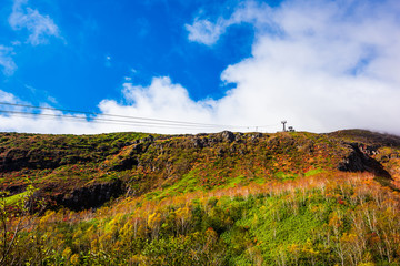 那須の紅葉　Leaves change color in the autumn.