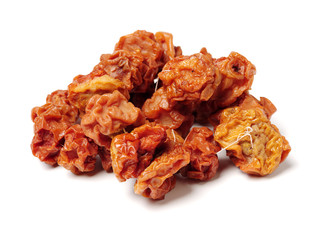 Dried pears on a white background 