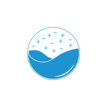 ion water 3d flat design symbol vector