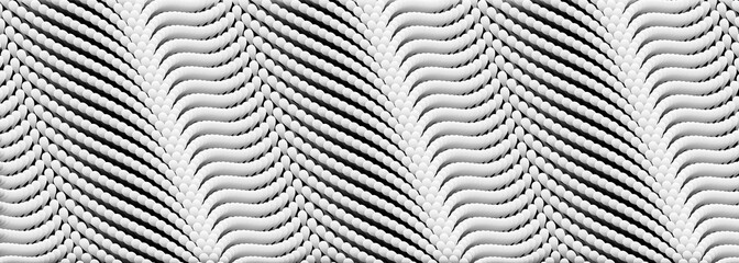 Wavy surface with dynamic effect. Molecular abstract background. Layer of cells. 3d vector illustration for science or medical.