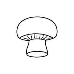 mushroom fresh vegetable line style icon vector illustration design