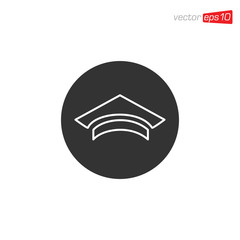 Graduation Cap Icon Design Vector