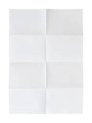 folded paper isolated on white background