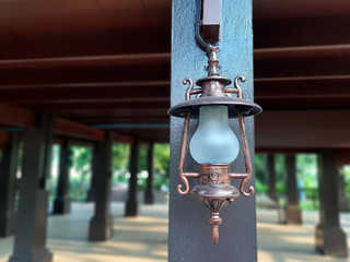 The Old fashioned Wall light street lamp at Outdoor.
