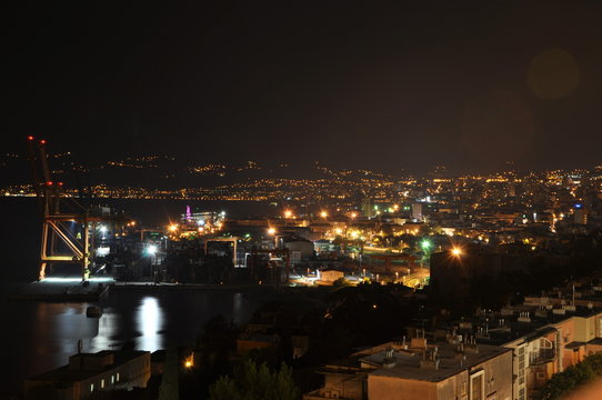 Night Scene In Rijeka City In Croatia