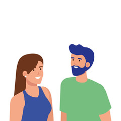 Woman and man avatar design, Person people human profile and user theme Vector illustration