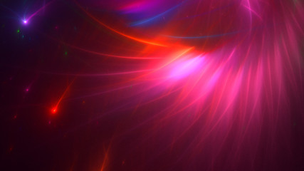 3D rendering abstract colorful fractal light background