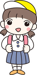 小学校　幼稚園　女の子　ランドセル　一年生　さわやか　制服　可愛い
