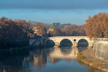 Fototapeta premium Les ponts de Rome en hiver