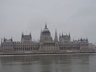The first snow in Budapest 