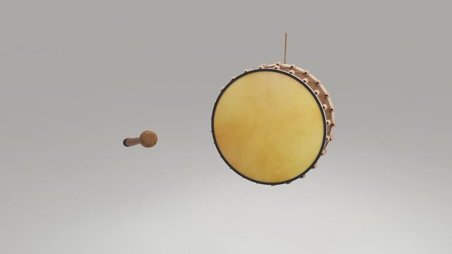 Ramadan Drum 3D rendered, Ramadan concept, Muslim Religious Month	
