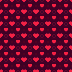 Hearts color vector shapes. Abstract seamless love wallpaper.