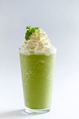 Match green tea ice blended drink 