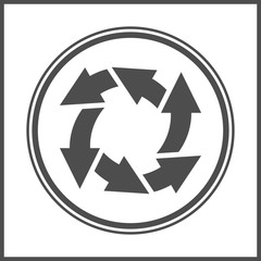 Reload circlular arrow vector symbol. Arrow rotation icon.