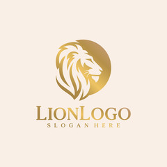Lion logo design vector template illustration