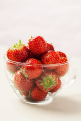 Fresh strawberries in a cup